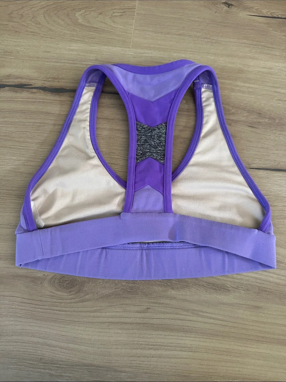 Lavender Racerback Sports Bra - Supportive Seamless Design